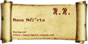 Masa Márta névjegykártya