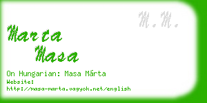marta masa business card